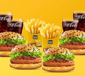 4 Maxican Salasa Veg Burger + 2 Salted Fries +4 Pepsi (250Ml)