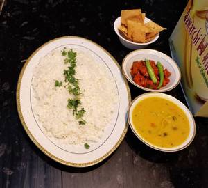 Rice+ Khatti Dal+ Chicken 65+ Papad