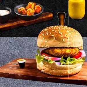 Spicy paneer burger