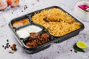 Andhra Chicken Biryani With Chicken Fry Box