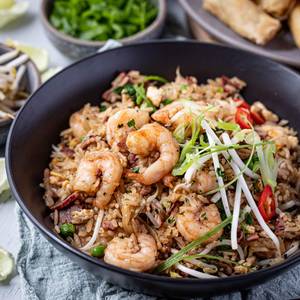 Butter Garlic Prawns Fried Rice