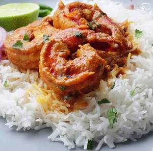 Parsi King Prawns Dhansak With Herbed Rice [ Big Fat Juicy Prawns!! ]