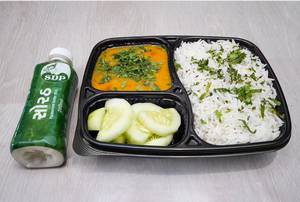 Dal-Fry with Jeera Rice and Salad