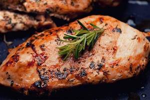 Grilled Chicken Al Olio  Lemon Butter,With Exotic Veggies