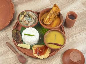 Katla fish thali