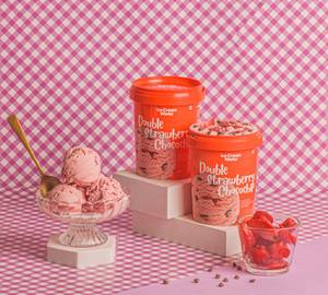 Double Strawberry Choco Chip Ice Cream 500 ml Tub