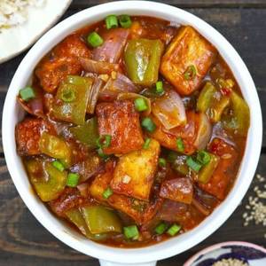 Paneer In Hot Garlic Sauce -gravy