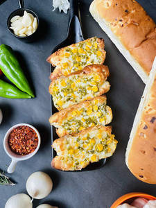 Corn Jalapeno Garlic Bread