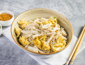 Burnt Garlic Chicken Rice