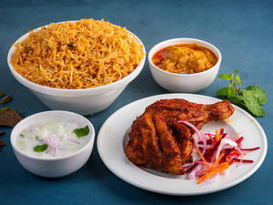 Kozhi Fry With Biryani Rice Combo