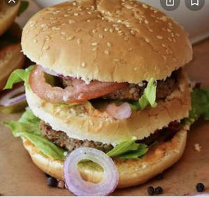 Double Mutton Kebab Burger