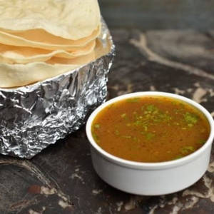 Rasam + Papadum