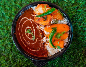 Jeera Rice With Mushroom Masala