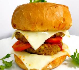 Aloo Tikki Cheese Burger