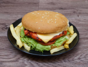 Spicy tandoori Paneer Burger 