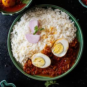Rice With Egg Curry(2 Eggs)