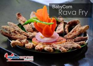 Baby Corn Rawa Fry