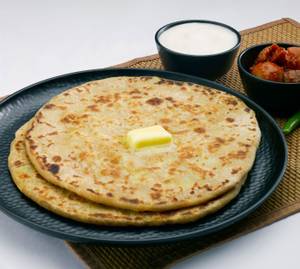 Aloo Paratha with Sweet Lassi