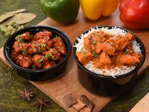 Butter Chicken Rice Bowl + Chicken 65