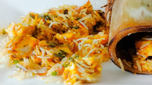 Bamboo Paneer Biriyani