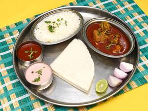 Mutton Thali with Bhakari