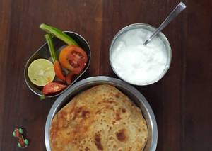 Mix Parantha with Curd