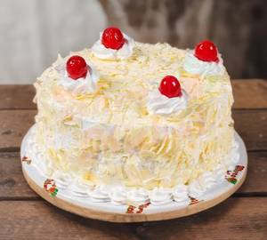Eggless White Forest Cake