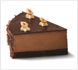 Hazelnut rocher cake slice                                               