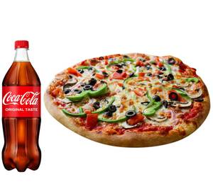 Cheese Pizza With Coca Cola 750ml