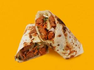 Chicken Malai And Cheese Seekh Kebab Roll