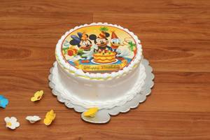 Micky Family Photo Cake