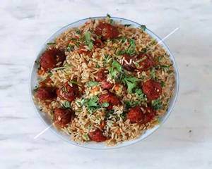 Double Egg Veg Manchurian Freid Rice