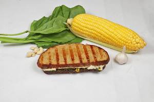 Sourdough Spinach Corn Sandwich Vegan