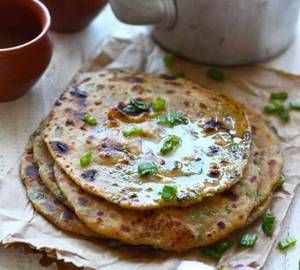 2 Paneer paratha with special tea enjoy healthy and fress Parathas good food good healthy