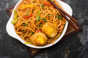 Egg Noodles With Manchurian