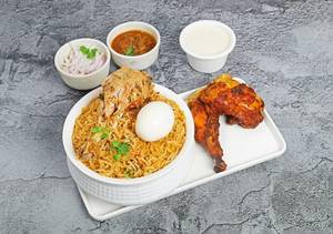 Chicken Briyani (half) + QTR Grill Chicken