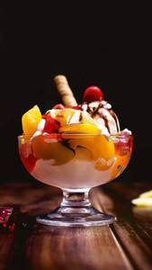 Ice cream fruit salad