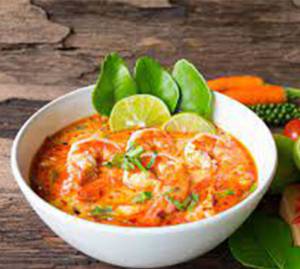 Light Sour Soup (Tom Yum) With Prawns