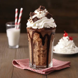 Chocolate Shake With Brownie And Ice Cream