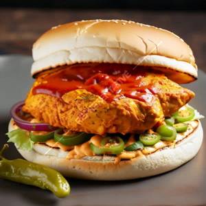 Chicken Masala Single Burger