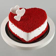 Valentine's Special Eggless Heartin Red Velvet Cake (500gms)