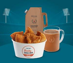 Masala Chai - Miniflask + Mini Samosa Binge Pack (5 Pcs) 