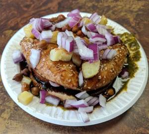 Desi burger (with hari chutney)