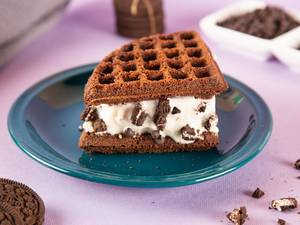 Oreo Cream And Fudge Ice Cream Sandwich