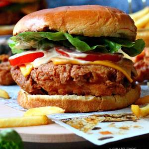 Chicken Double Down Burger