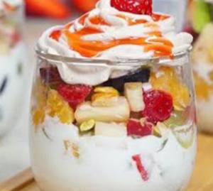 Fruit Salad With Strawberry Icecream
