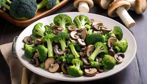 Broccoli Mushrooms Salad