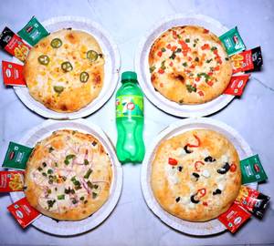 Double Topping Pizza Combo [Serves 4] + Free Coke(250Ml)
