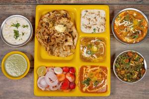 Special Chur Chur Naan Thali (Shahi Paneer + Dal Makhani + Raita + 2 Chur Chur Laccha Parantha)