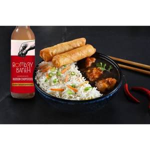 Chicken Manchurian+rice+chicken Spring Roll/momo (2 Pc)+bombay Bunta